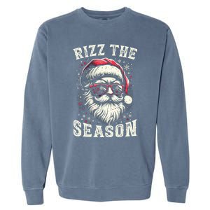 Rizz The Season Silly Christmas Funny Santa Teen Garment-Dyed Sweatshirt