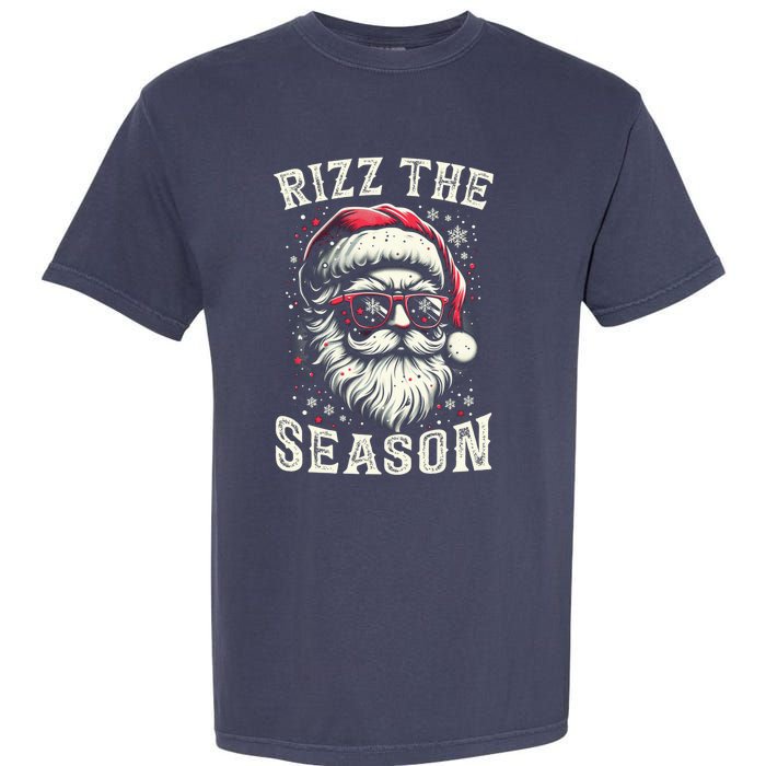 Rizz The Season Silly Christmas Funny Santa Teen Garment-Dyed Heavyweight T-Shirt