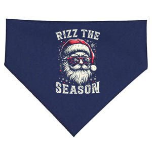 Rizz The Season Silly Christmas Funny Santa Teen USA-Made Doggie Bandana