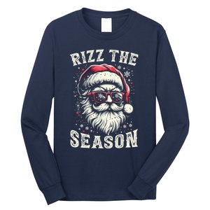 Rizz The Season Silly Christmas Funny Santa Teen Long Sleeve Shirt