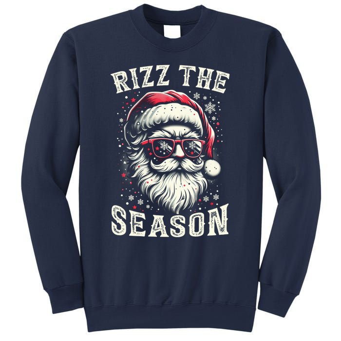 Rizz The Season Silly Christmas Funny Santa Teen Sweatshirt