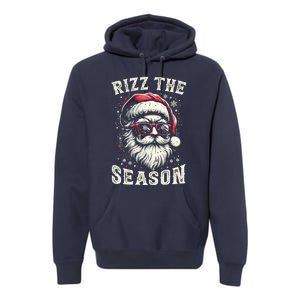 Rizz The Season Silly Christmas Funny Santa Teen Premium Hoodie