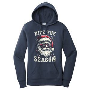 Rizz The Season Silly Christmas Funny Santa Teen Women's Pullover Hoodie