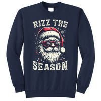 Rizz The Season Silly Christmas Funny Santa Teen Tall Sweatshirt