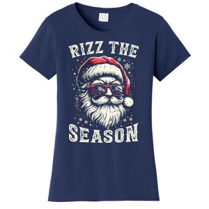 Rizz The Season Silly Christmas Funny Santa Teen Women's T-Shirt