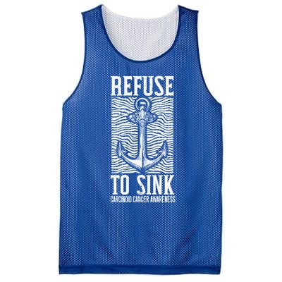 Refuse To Sink Cancer Warrior Carcinoid Cancer Awareness Gift Mesh Reversible Basketball Jersey Tank