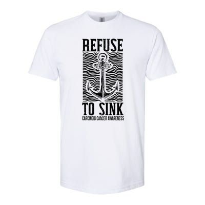 Refuse To Sink Cancer Warrior Carcinoid Cancer Awareness Gift Softstyle® CVC T-Shirt