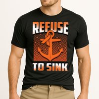 Refuse To Sink Leukemia Cancer Awareness Ribbon Funny Gift Cooling Performance Crew T-Shirt