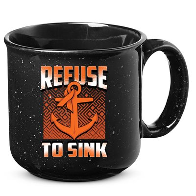 Refuse To Sink Leukemia Cancer Awareness Ribbon Funny Gift 15oz Campfire Ceramic Mug
