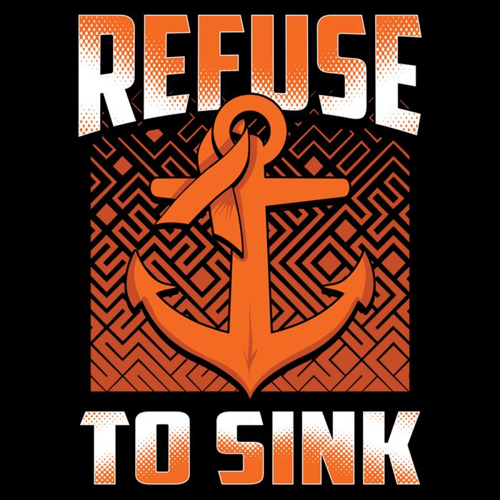 Refuse To Sink Leukemia Cancer Awareness Ribbon Funny Gift Wool Snapback Cap