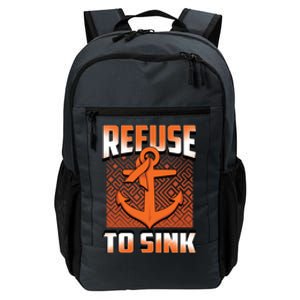 Refuse To Sink Leukemia Cancer Awareness Ribbon Funny Gift Daily Commute Backpack