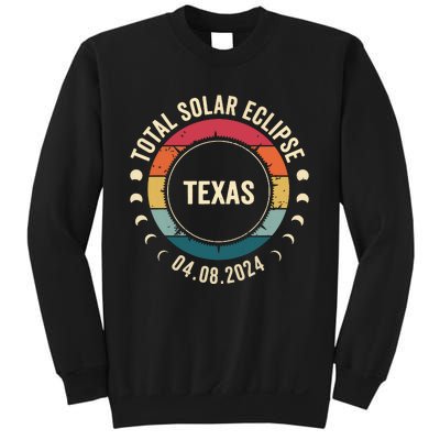 Retro Total Solar Eclipse April 8 2024 State Texas 40824 Sweatshirt