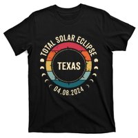 Retro Total Solar Eclipse April 8 2024 State Texas 40824 T-Shirt