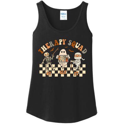 Retro Therapy Squad SLP OT PT Team Halloween Speech Physical Ladies Essential Tank