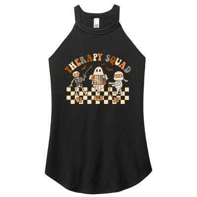 Retro Therapy Squad SLP OT PT Team Halloween Speech Physical Women's Perfect Tri Rocker Tank