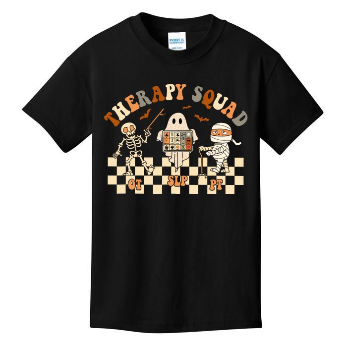 Retro Therapy Squad SLP OT PT Team Halloween Speech Physical Kids T-Shirt