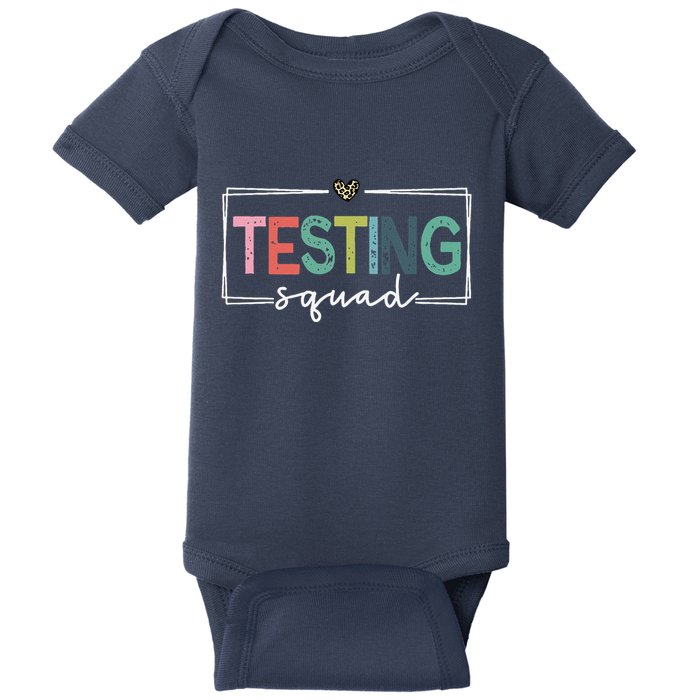 Retro Testing Squad Teacher Test Day Baby Bodysuit
