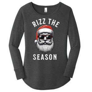 Rizz The Season Silly Christmas Funny Santa Women's Perfect Tri Tunic Long Sleeve Shirt