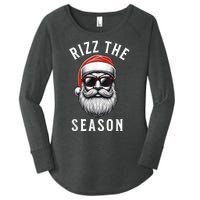 Rizz The Season Silly Christmas Funny Santa Women's Perfect Tri Tunic Long Sleeve Shirt