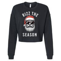 Rizz The Season Silly Christmas Funny Santa Cropped Pullover Crew