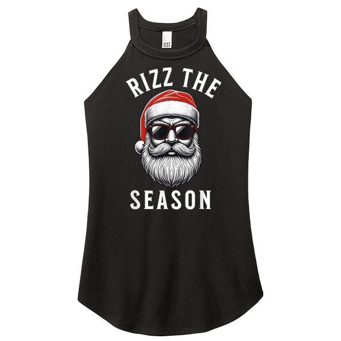 Rizz The Season Silly Christmas Funny Santa Women's Perfect Tri Rocker Tank