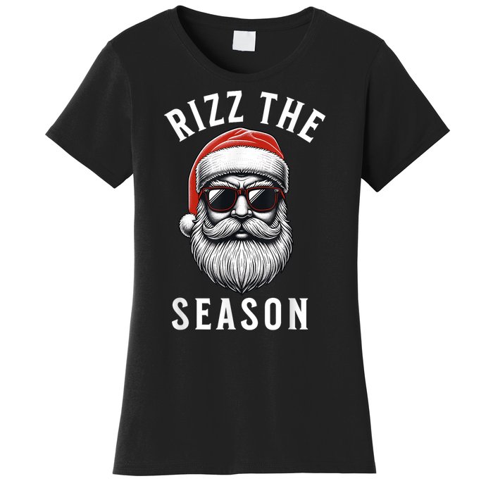 Rizz The Season Silly Christmas Funny Santa Women's T-Shirt