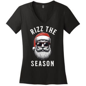 Rizz The Season Silly Christmas Funny Santa Women's V-Neck T-Shirt