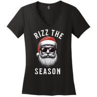 Rizz The Season Silly Christmas Funny Santa Women's V-Neck T-Shirt