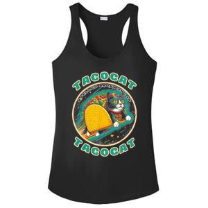 Retro Tacocat Spelled Backward Is Tacocat Funny Cat Ladies PosiCharge Competitor Racerback Tank