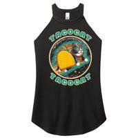 Retro Tacocat Spelled Backward Is Tacocat Funny Cat Women's Perfect Tri Rocker Tank