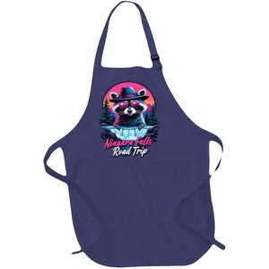 Road Trip Squad Niagara Falls Souvenirs Family 2024 Raccoon Full-Length Apron With Pockets