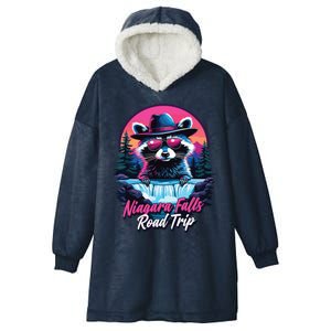 Road Trip Squad Niagara Falls Souvenirs Family 2024 Raccoon Hooded Wearable Blanket