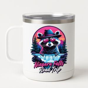 Road Trip Squad Niagara Falls Souvenirs Family 2024 Raccoon 12 oz Stainless Steel Tumbler Cup