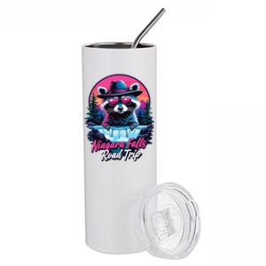 Road Trip Squad Niagara Falls Souvenirs Family 2024 Raccoon Stainless Steel Tumbler