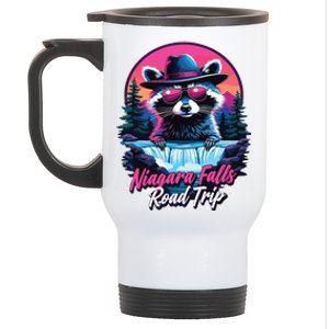 Road Trip Squad Niagara Falls Souvenirs Family 2024 Raccoon Stainless Steel Travel Mug