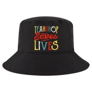 Retro Teardrop Save Lives RV Camping Camper Gift Cool Comfort Performance Bucket Hat