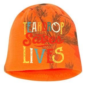 Retro Teardrop Save Lives RV Camping Camper Gift Kati - Camo Knit Beanie