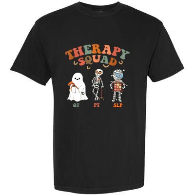 Retro Therapy Squad Slp Ot Pt Team Halloween Funny Physical Garment-Dyed Heavyweight T-Shirt