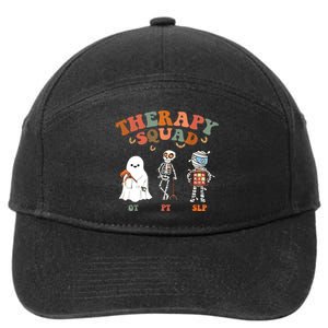 Retro Therapy Squad Slp Ot Pt Team Halloween Funny Physical 7-Panel Snapback Hat