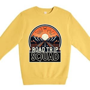 Road Trip Squad Matching Family Driving Vacation Premium Crewneck Sweatshirt