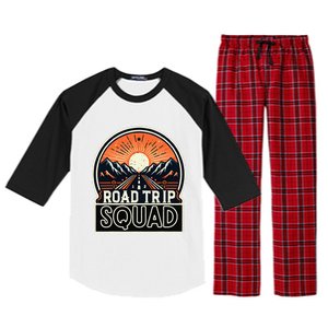 Road Trip Squad Matching Family Driving Vacation Raglan Sleeve Pajama Set