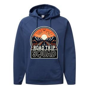 Road Trip Squad Matching Family Driving Vacation Performance Fleece Hoodie