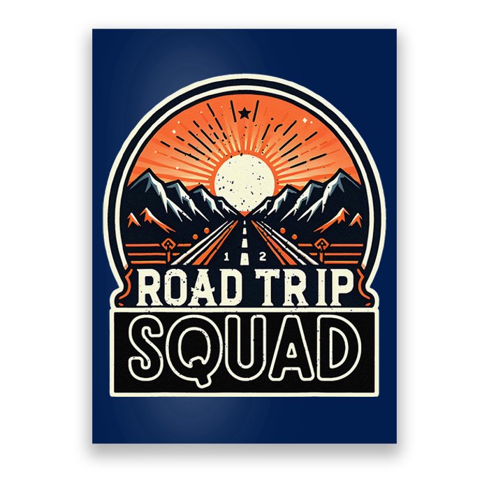 Road Trip Squad Matching Family Driving Vacation Poster