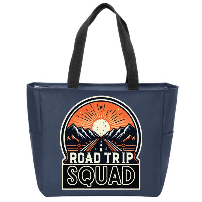 Road Trip Squad Matching Family Driving Vacation Zip Tote Bag