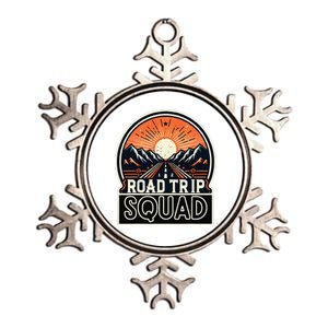 Road Trip Squad Matching Family Driving Vacation Metallic Star Ornament