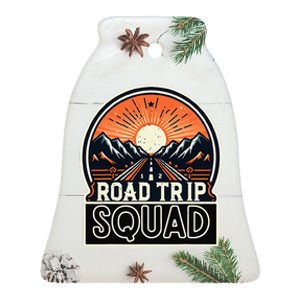 Road Trip Squad Matching Family Driving Vacation Ceramic Bell Ornament