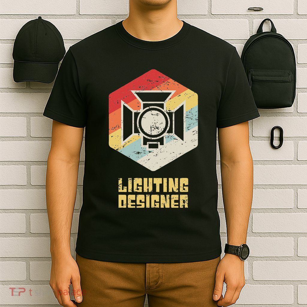 Retro Theater & Stage Lighting Ld Lighting Designer T-Shirt
