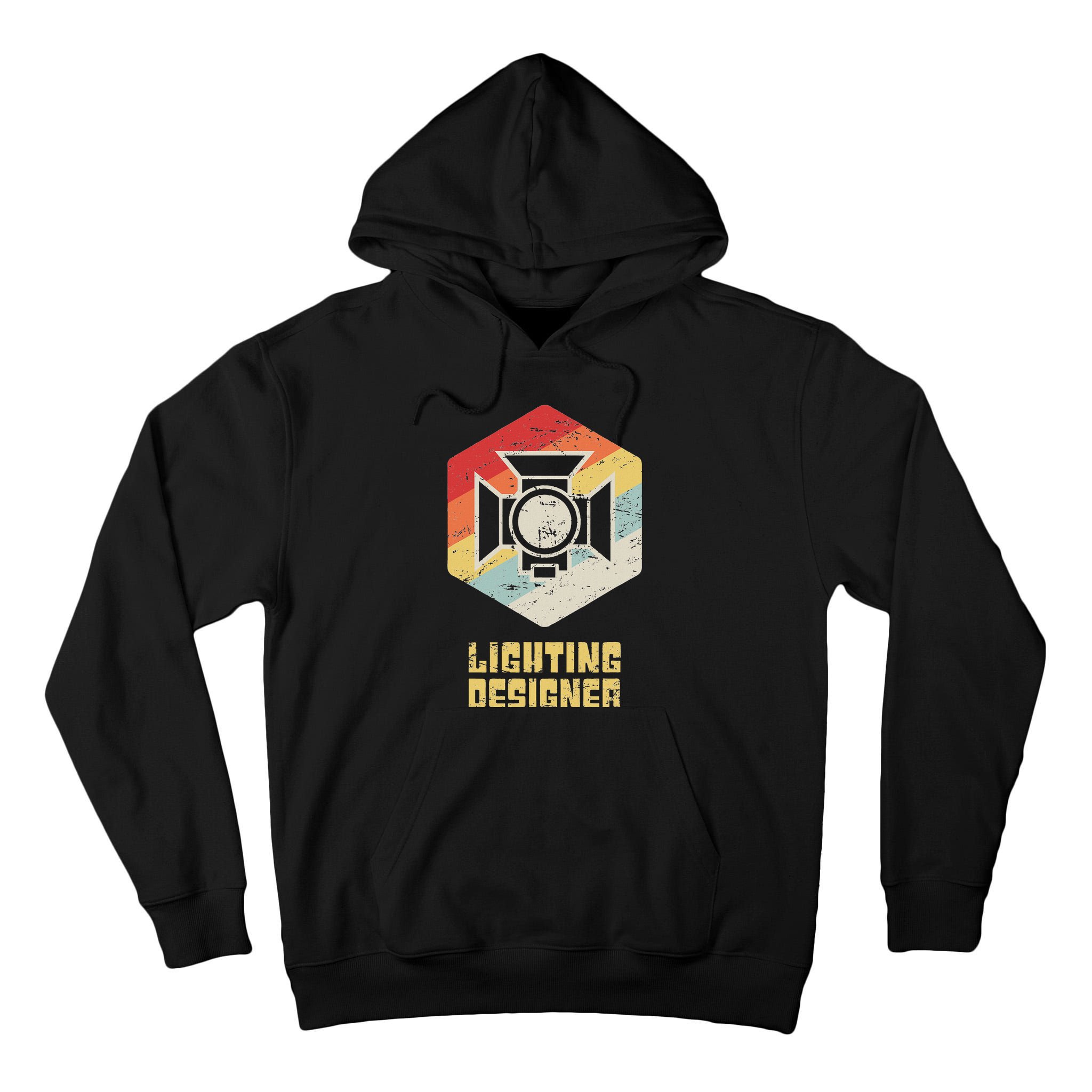 Retro Theater & Stage Lighting Ld Lighting Designer Tall Hoodie