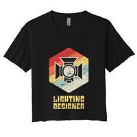 Retro Theater & Stage Lighting Ld Lighting Designer Women's Crop Top Tee