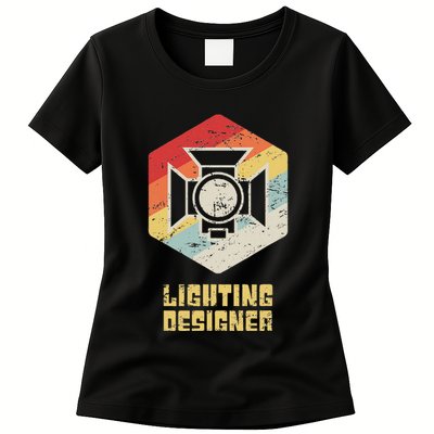 Retro Theater & Stage Lighting Ld Lighting Designer Womens T-Shirt